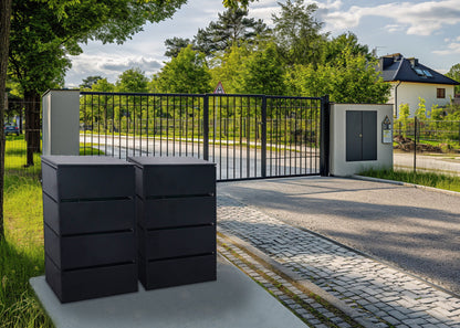 Premium Lamellen Mülltonnenbox Anthrazit Aufbewahrung Mülltonnen Box Verkleidung