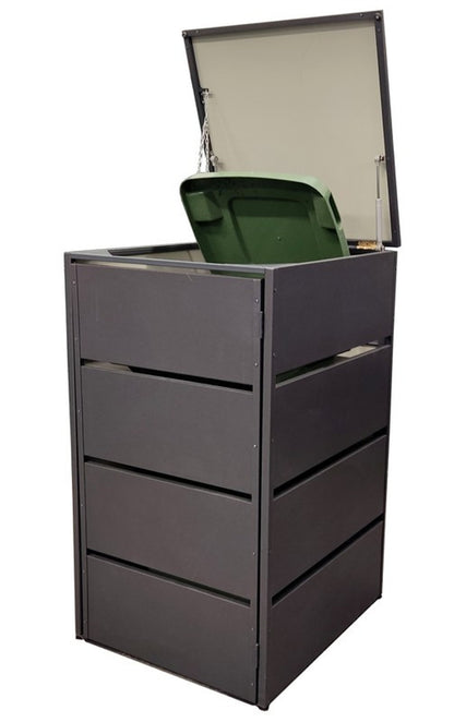 Premium Lamellen Mülltonnenbox Anthrazit Aufbewahrung Mülltonnen Box Verkleidung