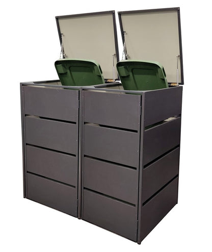 Premium Lamellen Mülltonnenbox Anthrazit Aufbewahrung Mülltonnen Box Verkleidung