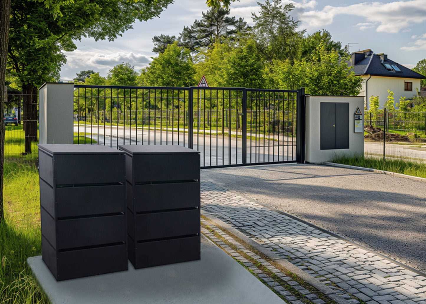 Premium Lamellen Mülltonnenbox Anthrazit Aufbewahrung Mülltonnen Box Verkleidung