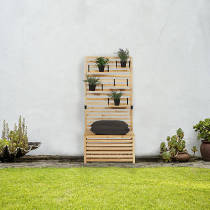 Sichtschutz Truhenbank Rankhilfe Gartenbank Stauraum Balkonbank Sitzbank Bank