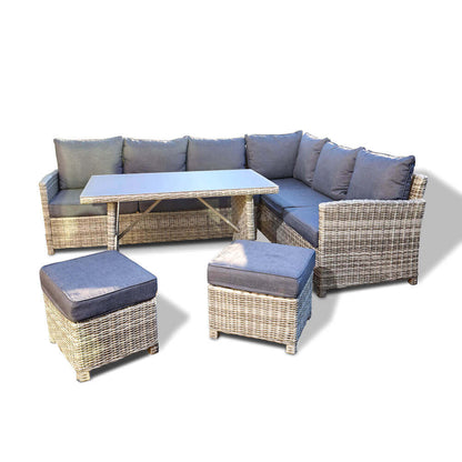 Polyrattan Lounge Garten Sitzgruppe Esstisch Gartensofa Sonnenliege Sitzgarnitur