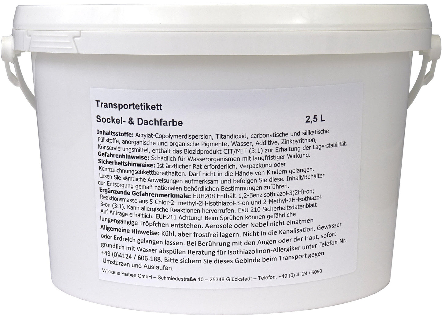 Wilckens 2,5l Sockel u. Dachfarbe Steingrau Sockelfarbe Außenfarbe Farbe Lack