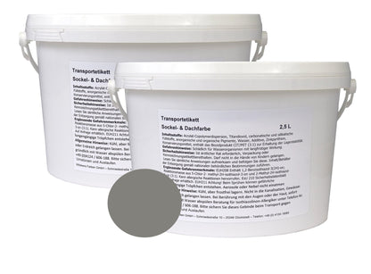 Wilckens 5l Sockel Dachfarbe 2x 2,5l Steingrau Sockelfarbe Außenfarbe Farbe Lack