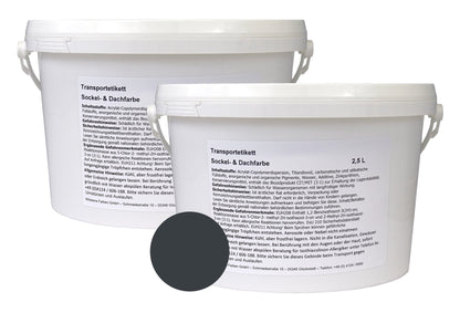 Wilckens 5l Sockel Dachfarbe 2x 2,5l anthrazit Sockelfarbe Außenfarbe Farbe Lack