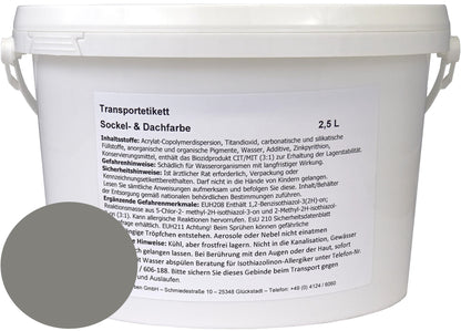 Wilckens 2,5l Sockel u. Dachfarbe Steingrau Sockelfarbe Außenfarbe Farbe Lack