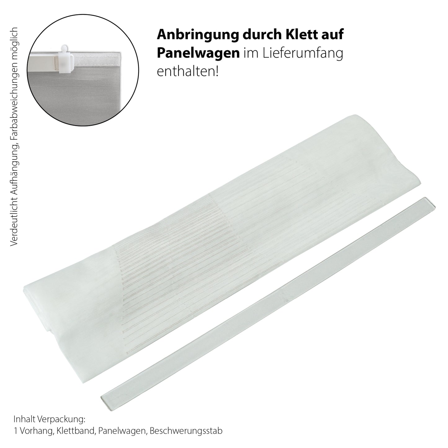 Homing  Flächen Vorhang Tabio 60x245 weiss Vorhänge Schlafzimmer transparent