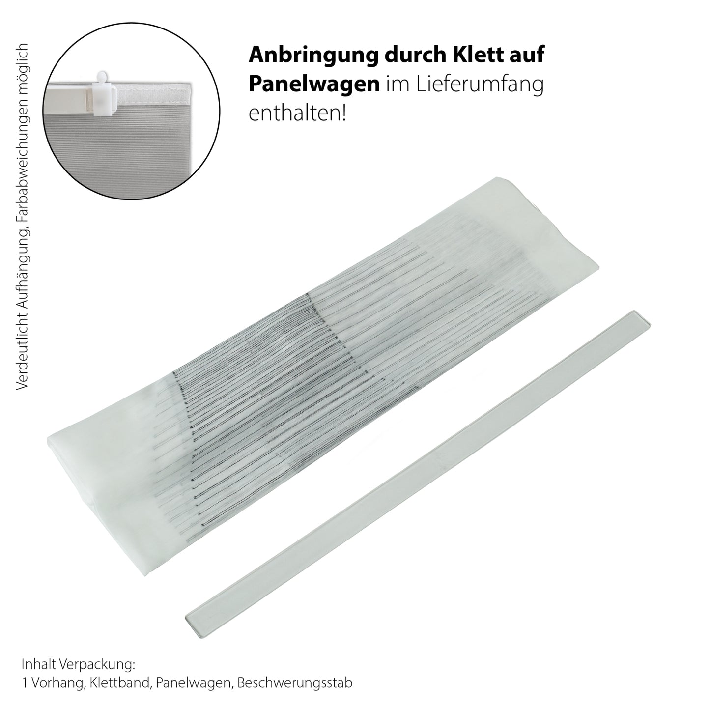 Homing  Flächen Vorhang Tabio 60x245 grau Vorhänge Schlafzimmer transparent