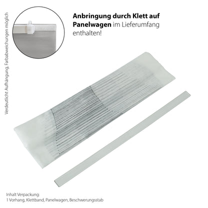 Homing  Flächen Vorhang Tabio 60x245 grau Vorhänge Schlafzimmer transparent