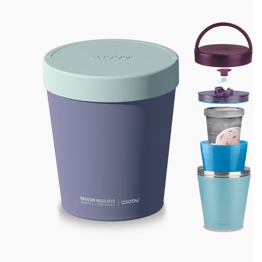 Asobu Edelstahl Lunch Thermobox für Eiscreme Kühler Isolierbox Warm und Kalt