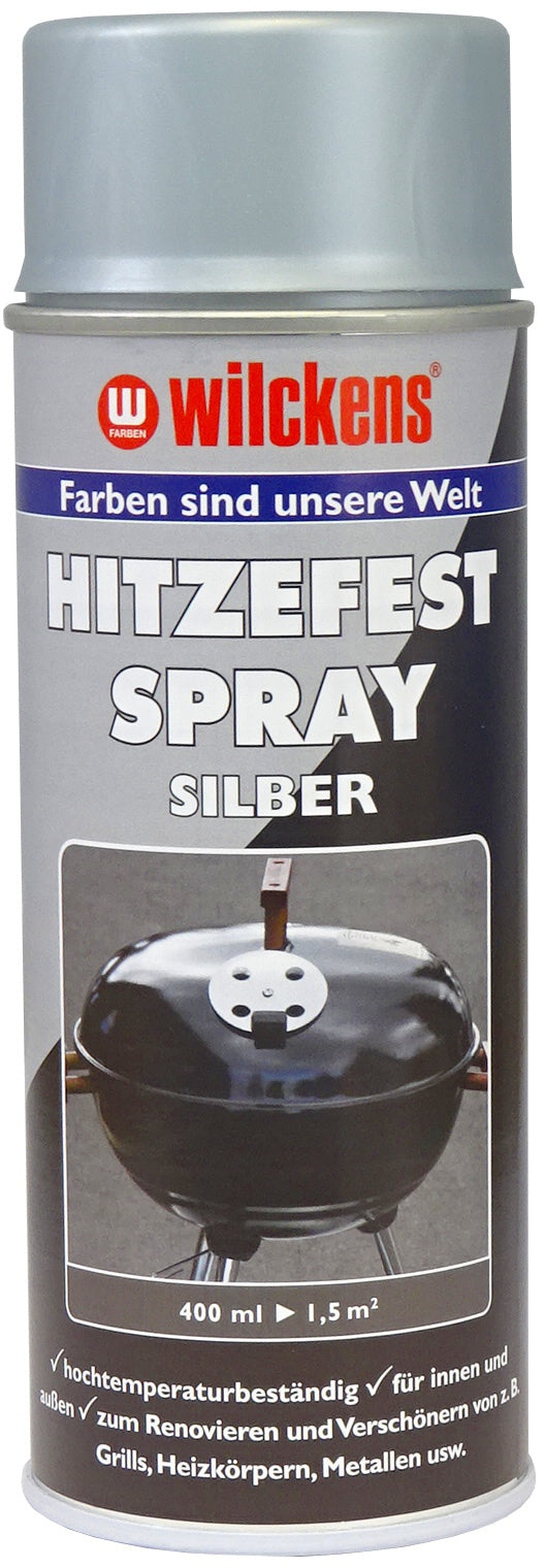 Wilckens Hitzefest 800°C Spray 400ml silber Lackspray Ofen Kamin Sprühlack Lack