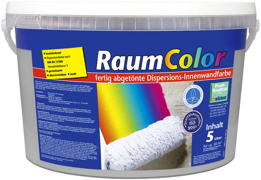 Wilckens 5l Raumcolor Samtgrau Innenfarbe Wandfarbe hochdeckend matt Farbe