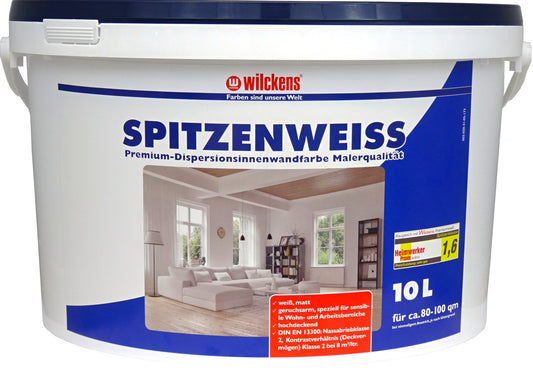 Wilckens Spitzen-Weiss Wandfarbe schneeweiß Innenfarbe Wohnraumfarbe