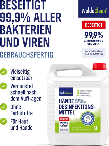 5l Desinfektion Desinfektionsmittel Kanister Haut Hände Flächen Hygiene Reiniger