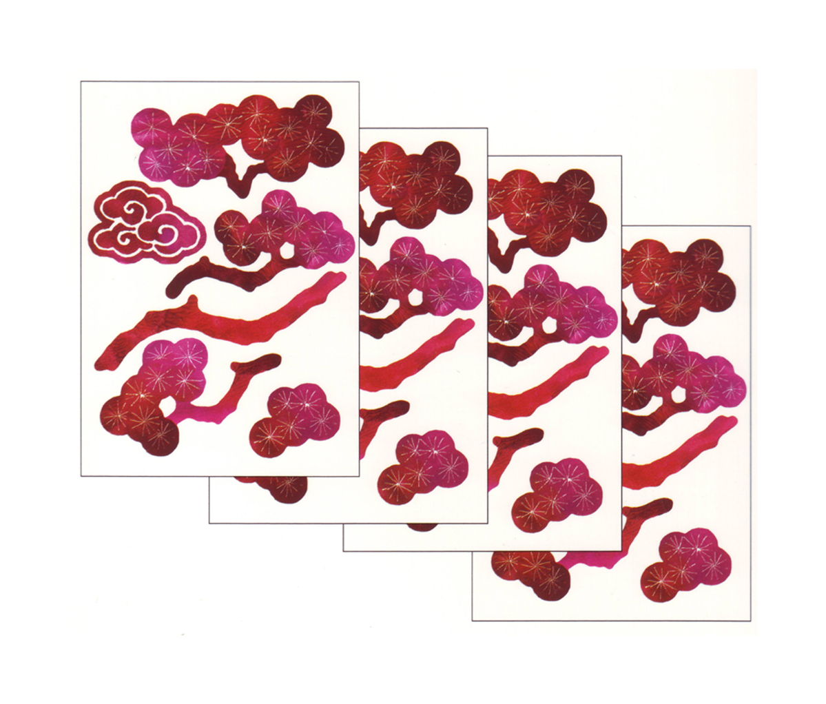4x XL Wandtattoo Set Wandsticker Wand Aufkleber Blumen Ornamente Tattoo Sticker