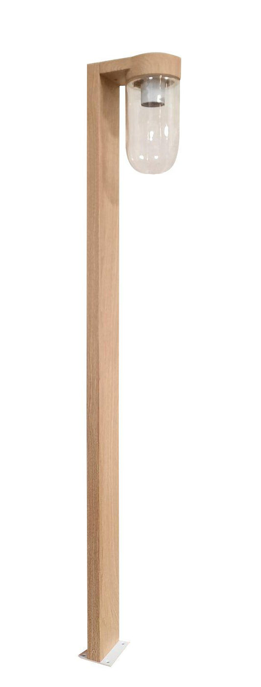 BRILLIANT Cabar Wegeleuchte 110cm Holz Optik Garten Lampe Außenleuchte Leuchte