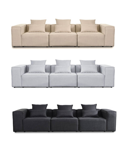 Modulares Sofa Cozy M 327x120 cm Wohnlandschaft Sofa Couch Wohnzimmer Garnitur