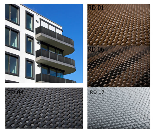 Polyrattan PVC Sichtschutz Matte 300x100cm Balkon Rattan Zaun Garten Windschutz