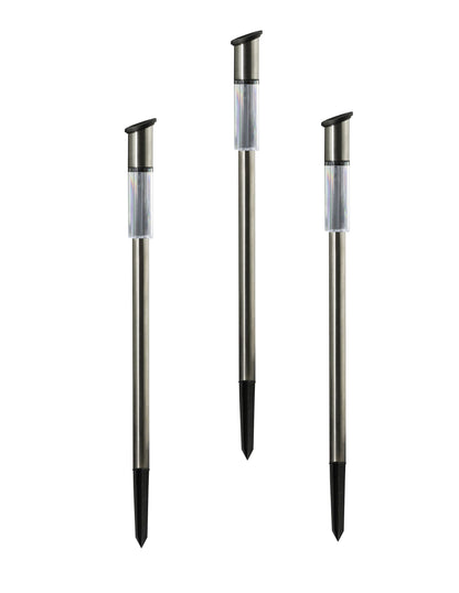 6x LED Edelstahl Solarleuchte 57cm Solarlampe Solar Lampe IP44 Gartenbeleuchtung