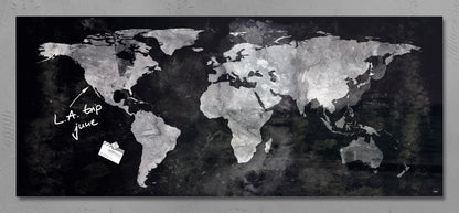 Sigel Glas Magnet Board GL246 130x55 Magnettafel Tafel Pinnwand Weltkarte