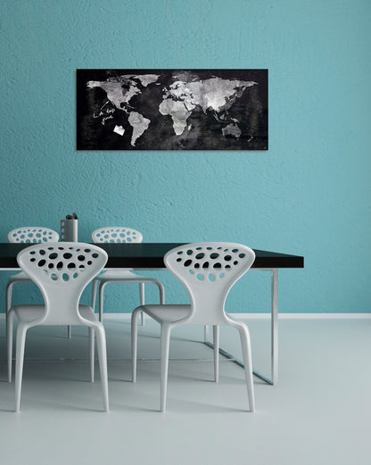 Sigel Glas Magnet Board GL246 130x55 Magnettafel Tafel Pinnwand Weltkarte