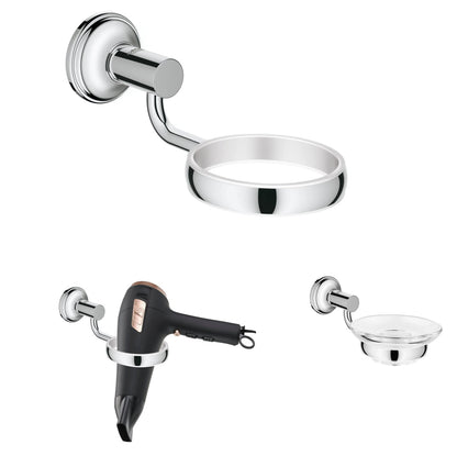 Grohe Essentials Chrom Halter für Seifenschale Haartrockner Becher Seifenspender
