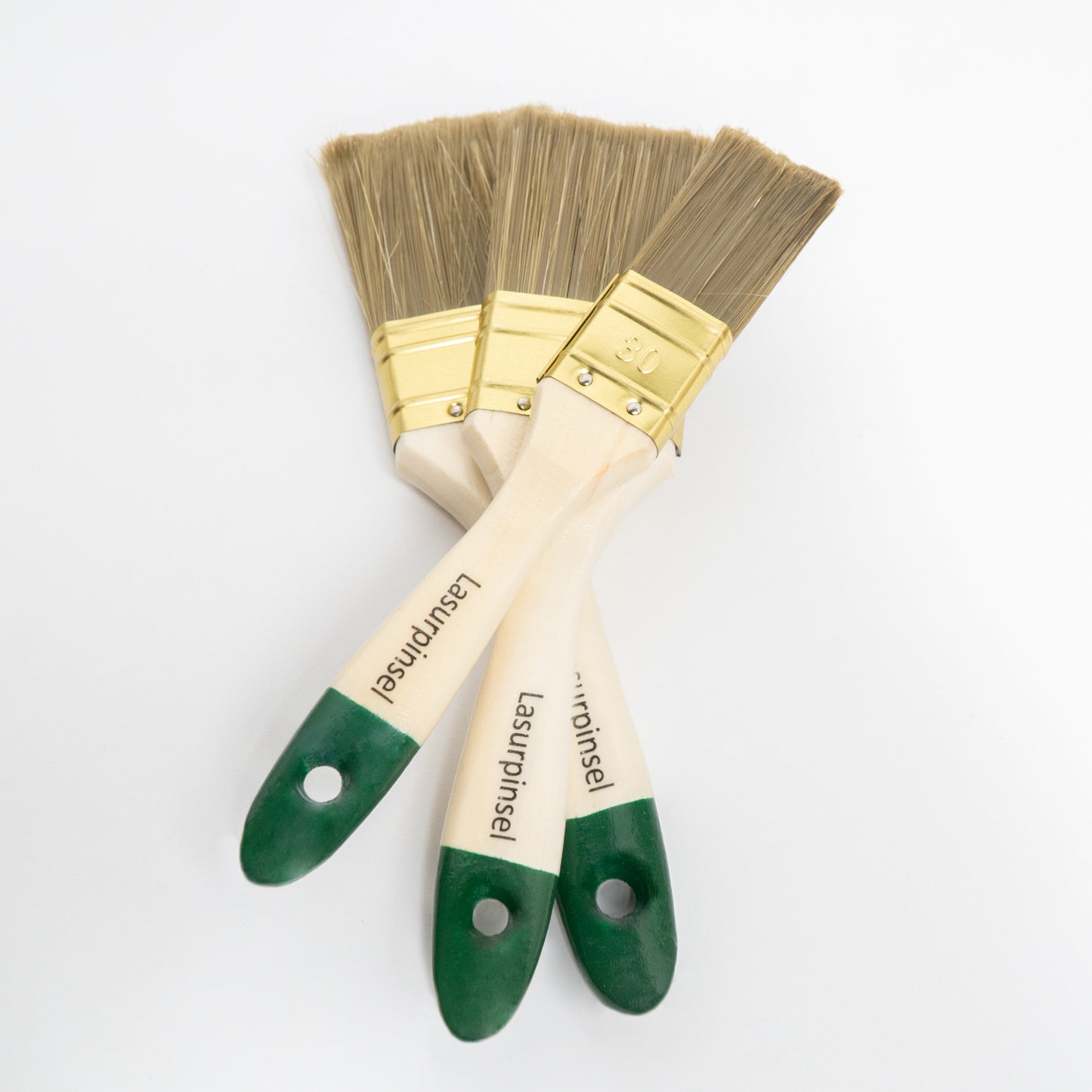 Lasurpinsel-Set 3-teilig 30mm/50mm/60mm Pinsel Set Lasur Farbe Flachpinsel Lack