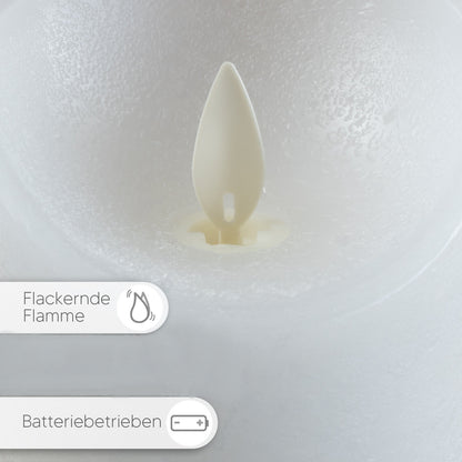 3er Set LED Echtwachs Wachskerze Stumpenkerze Kerze flammenlos anthrazit