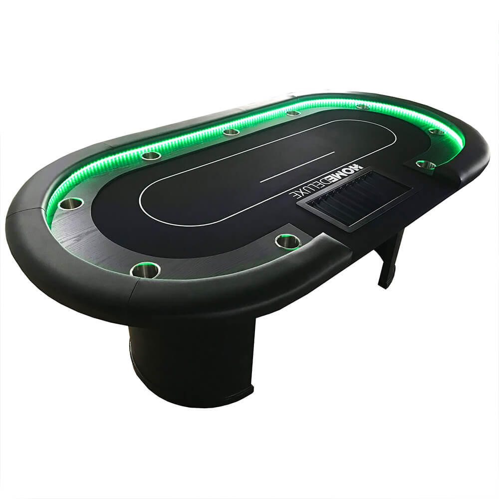 Pokertisch All In für 9 Personen Spieltisch Pokerauflage Poker Kartenspiel Tisch