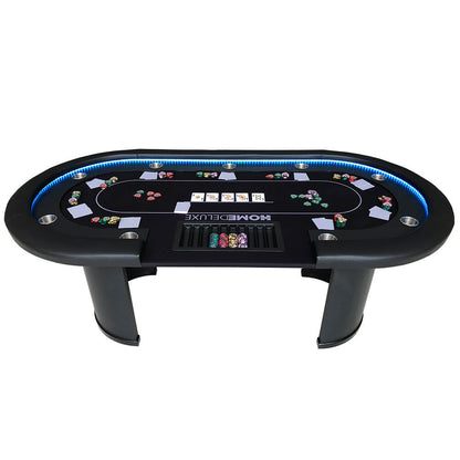 Pokertisch All In für 9 Personen Spieltisch Pokerauflage Poker Kartenspiel Tisch