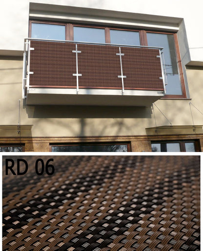 Polyrattan PVC Sichtschutz Matte 300x100cm Balkon Rattan Zaun Garten Windschutz