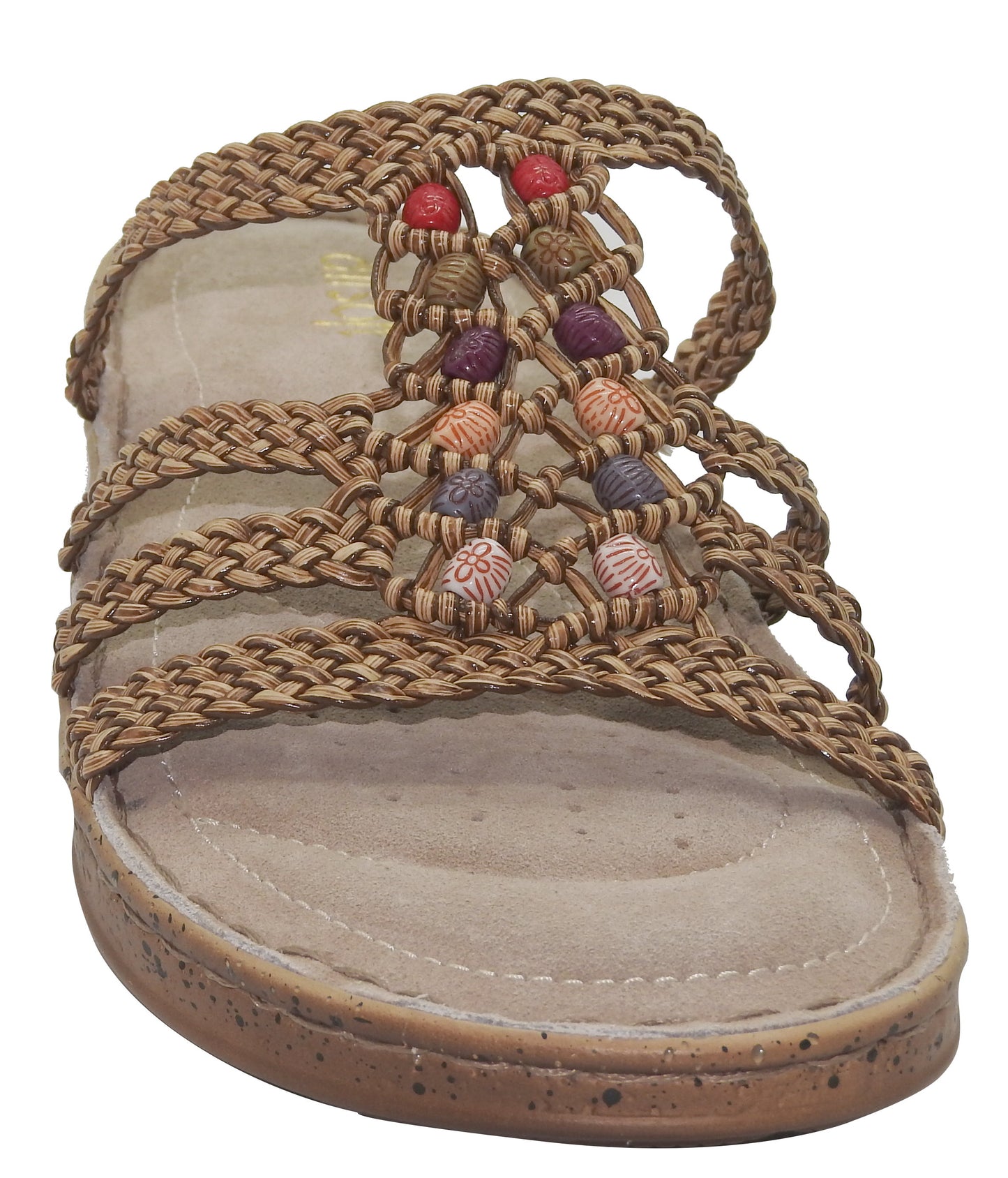 Damen Pantolette airsoft Sandale gepolstert Sandalette Sommer Schuhe Ledersohle