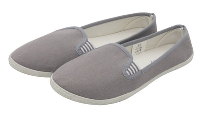 Damen Canvas Sneaker Slipper Slip On Schuhe Loafer Stoff Freizeitschuhe Flats