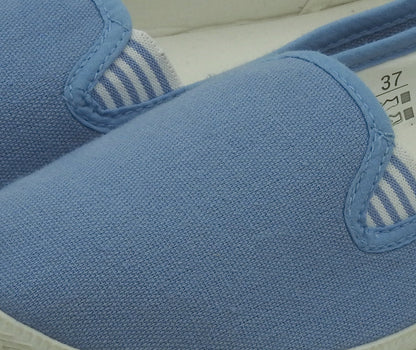 Damen Canvas Sneaker Slipper Slip On Schuhe Loafer Stoff Freizeitschuhe Flats