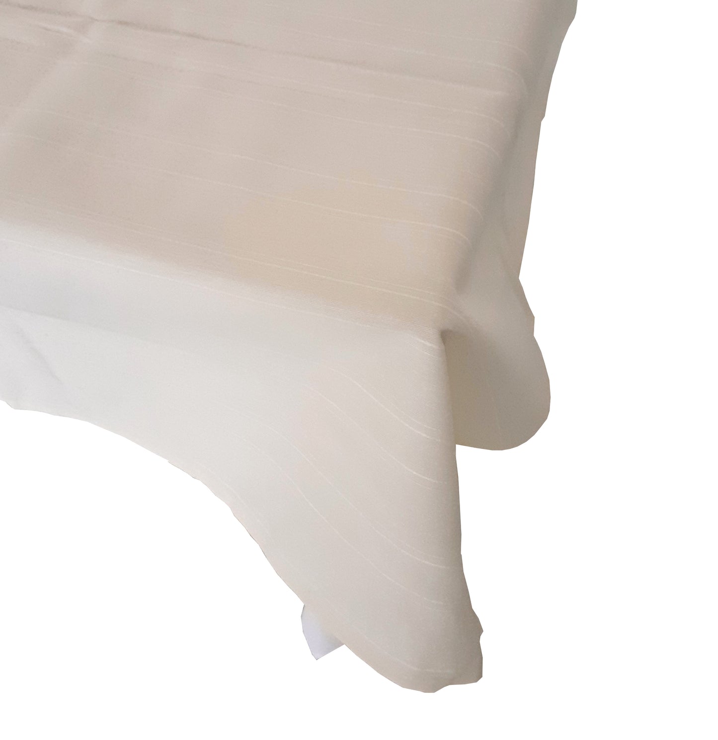 2er Set Tischdecke 140x120cm beige creme Leinenoptik gesäumt Struktur Decke