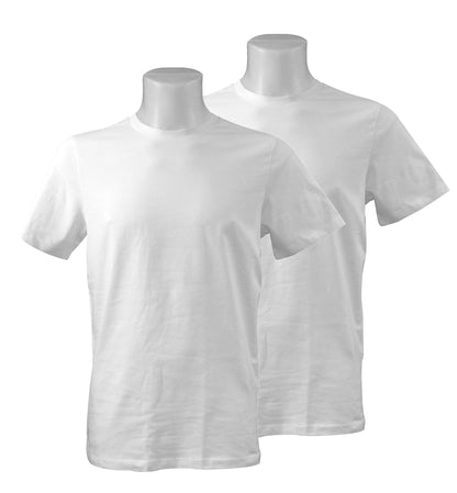 Herren T-Shirt Basic 2er Pack BIO Baumwolle Kurzarm Shirt Rundhals Doppelpack
