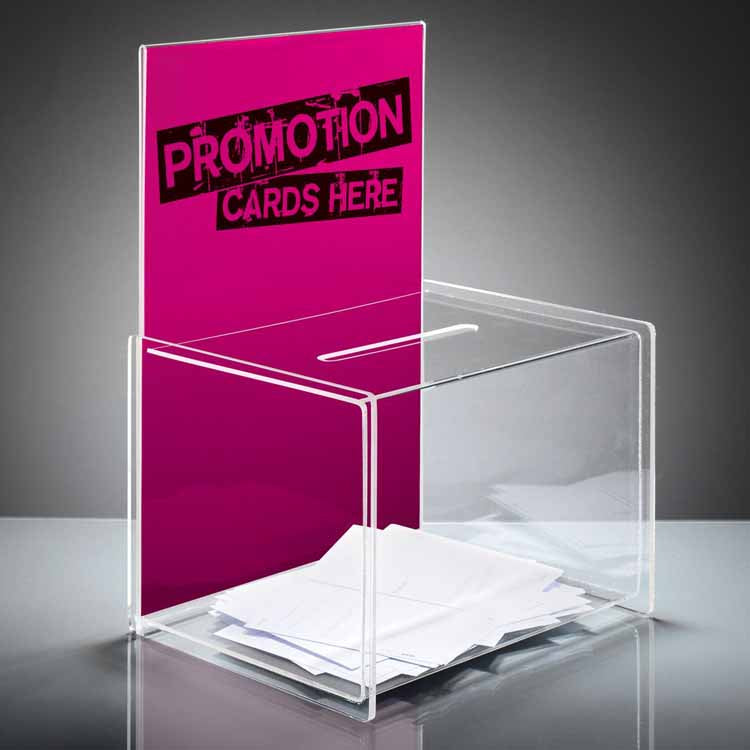 Sigel VA150 Acryl Losbox A4 Aktionsbox Spendenbox glasklar Einwurfbox Wahlurne