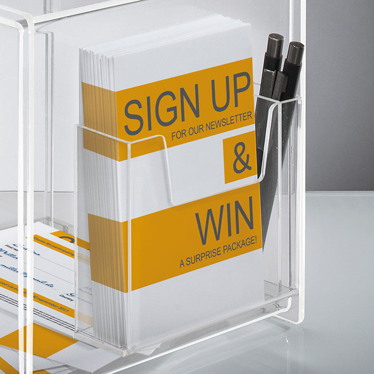 Sigel Aktionsbox VA152 klar Acryl A5 Losbox Spendenbox Promobox Sammelbox Box